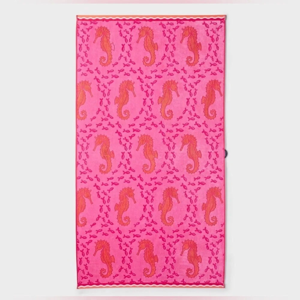🩷Roller Rabbit x Target Seahorse Beach Towel Pink
